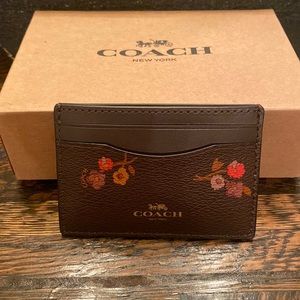 Coach leather credit card holder